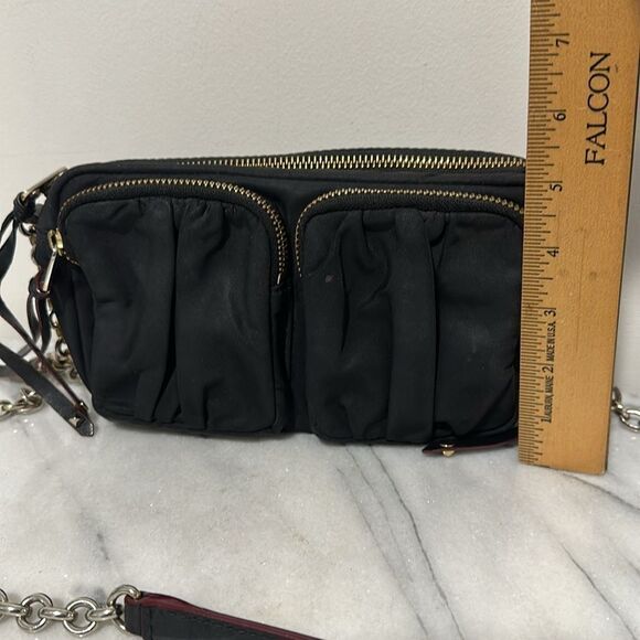 MZ Wallace Nylon Chain Link Crossbody bag black multiple compartments - Picture 9 of 12